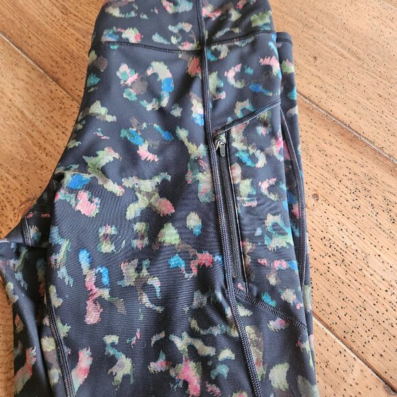 ATHLETA RAINER LEOPARD PRINT LEGGINGS/MATCHING OLD NAVY TANK - LARGE - Picture 8 of 8